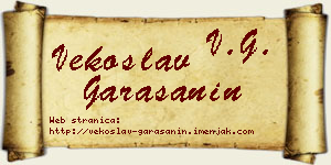 Vekoslav Garašanin vizit kartica
